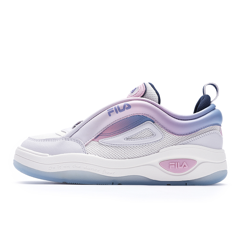 FILA Low-Top Skateboard Shoes Women's Milk White/Rain Mist Gray