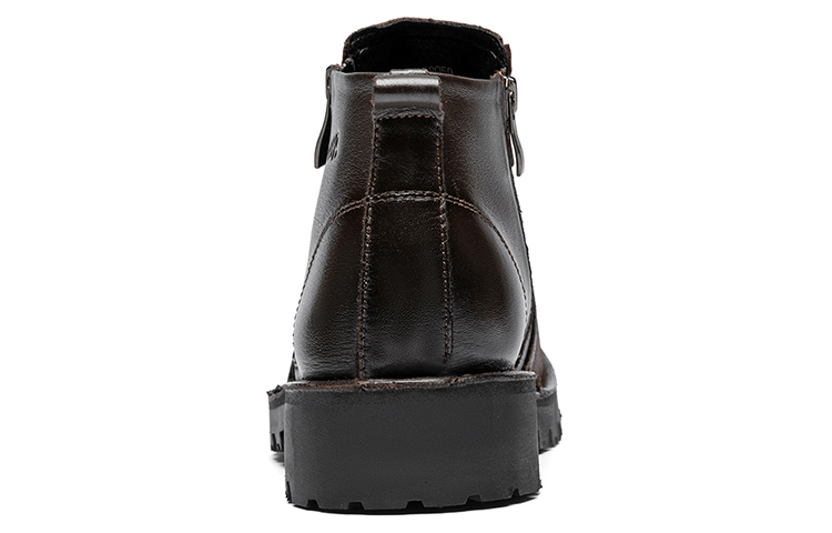 Jeep Casual Leather Shoes Men's High top Dark Brown купить в интернет-магазине Yoocart с быстрой доставкой по России.
