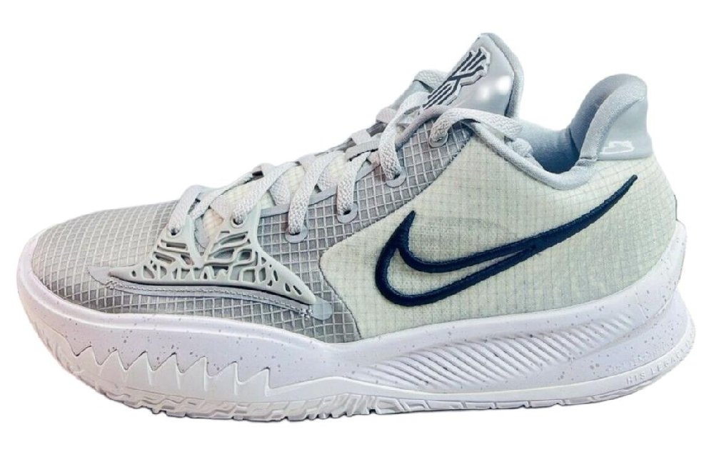 Nike Kyrie Low 4 TB PROMO Cushioning Anti-Slip Wear-Resistant Breathability Low-Top Basketball Shoes Unisex Silver Gray