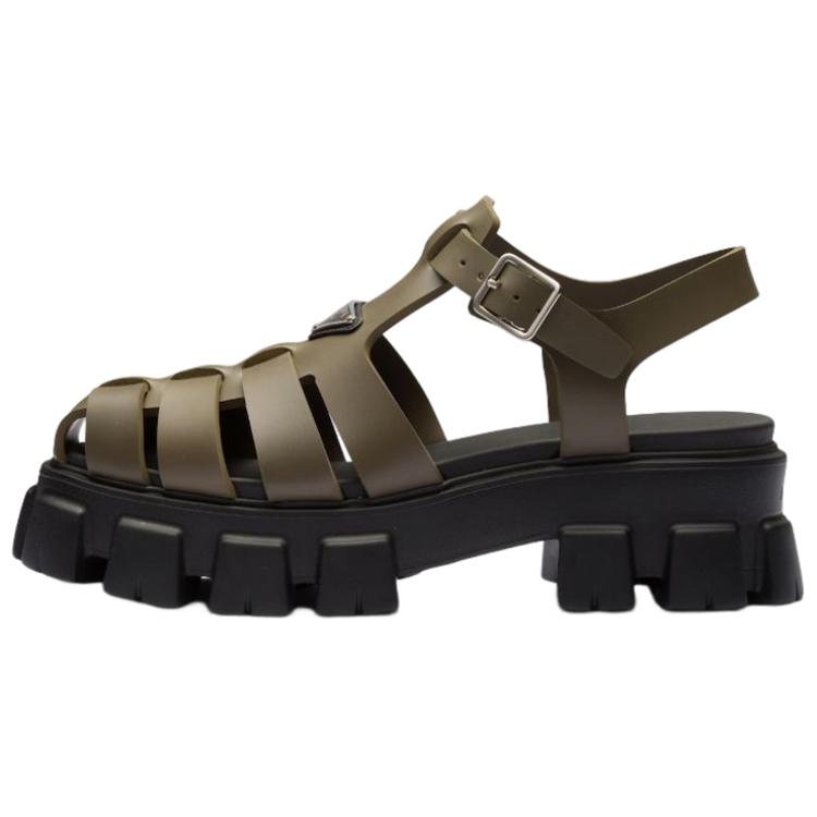 PRADA Triangle-logo Fisherman Sandals
