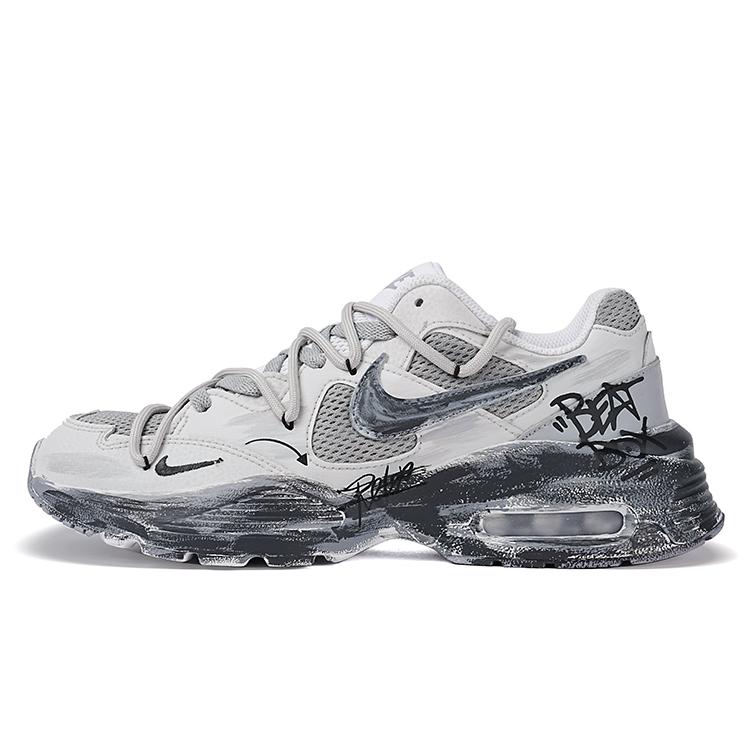 Nike Air Max Fusion Anti-Slip Wear-Resistant Low-Top Running Shoes Women's Gray Black