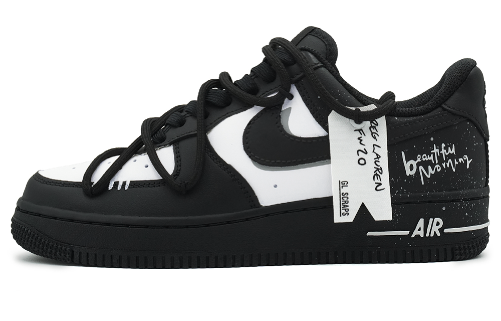 Nike Air Force 1 Slip Resistant, Abrasion Resistant, Lightweight Low Top Skateboard Shoes Unisex Black White