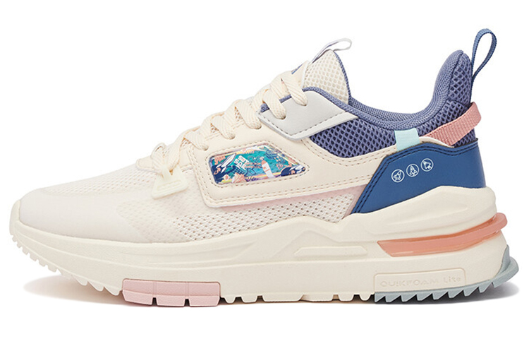 361° Breathable And Slip Resistant Low Top Casual Shoes Women's Beige Blue