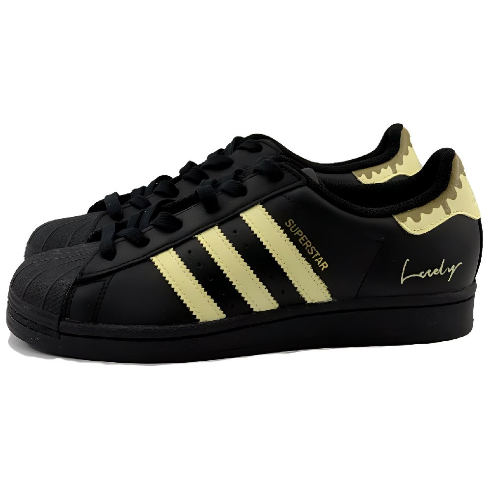 Adidas Originals SUPERSTAR Cheese Slip Resistant Cushioning Abrasion Resistant Low Top Skateboard Shoes Unisex Black