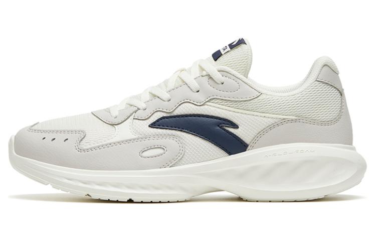 Anta Nebula Cushioning, Slip Resistant, And Abrasion Resistant Low Top Casual Running Shoes Men's White Gray Blue