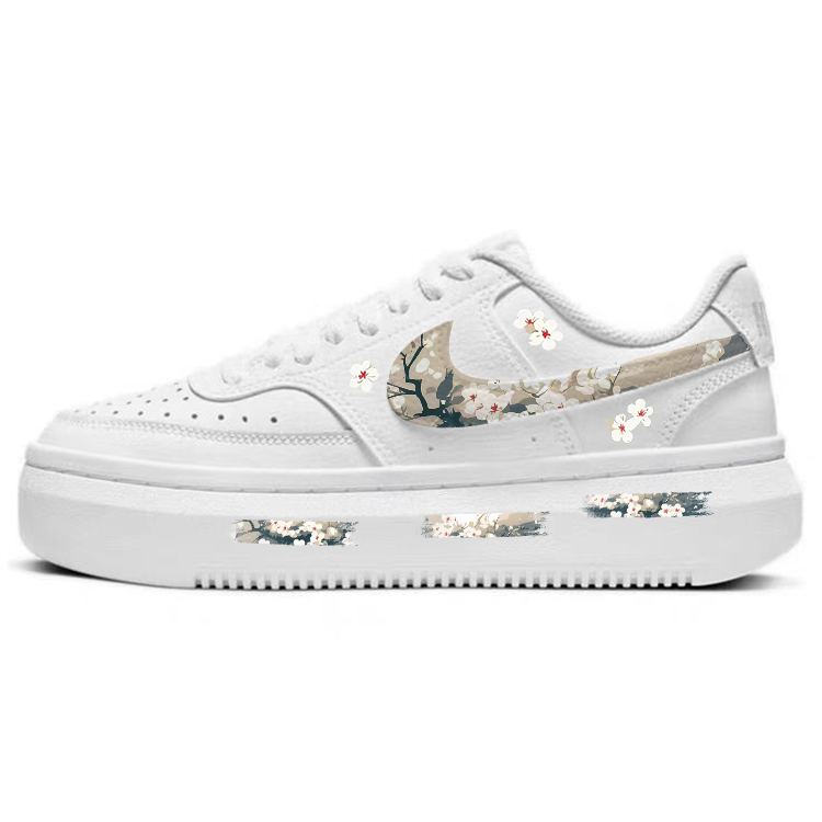 Nike Court Vision 1 Mint Vine Camellia Slip Resistant Breathable Low Top Skateboard Shoes Women's White