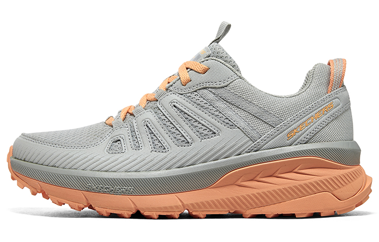 Skechers Switch Back Low Top Trail Running Shoes Women's Gray Orange