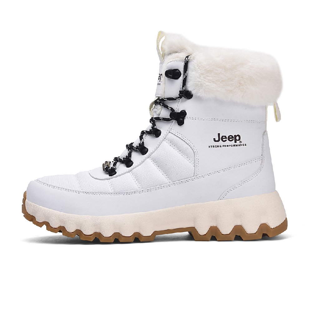 Jeep Crew Snow Boots Unisex White