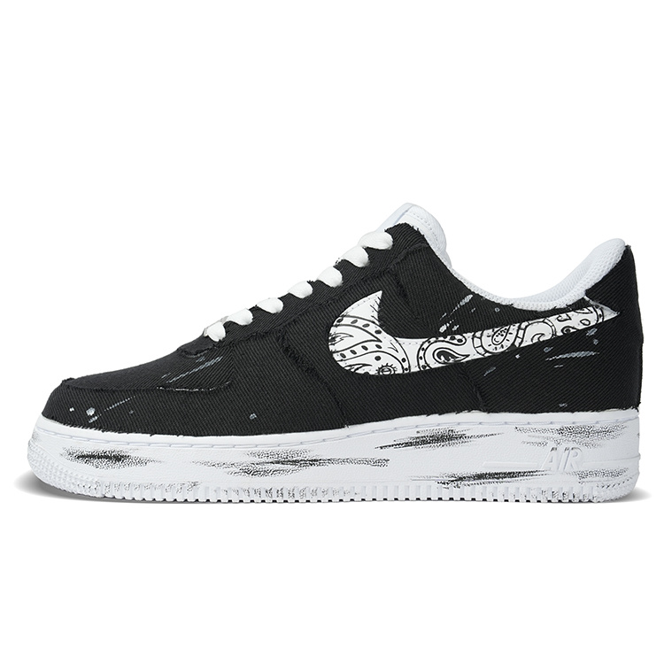 Nike Air Force 1 Abrasion-Resistant Low-Top Skateboard Shoes Women's Black