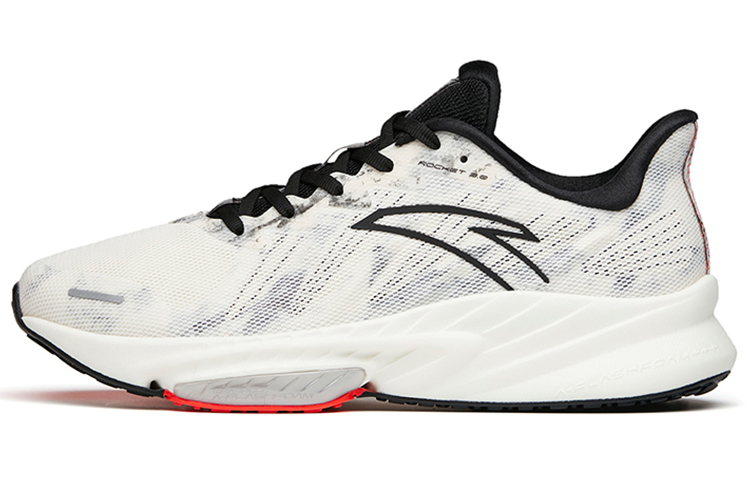 Anta Rocket 3.0 Anti-Slip Wear-Resistant Low-Top Long Distance Running Running Shoes Men's White Black