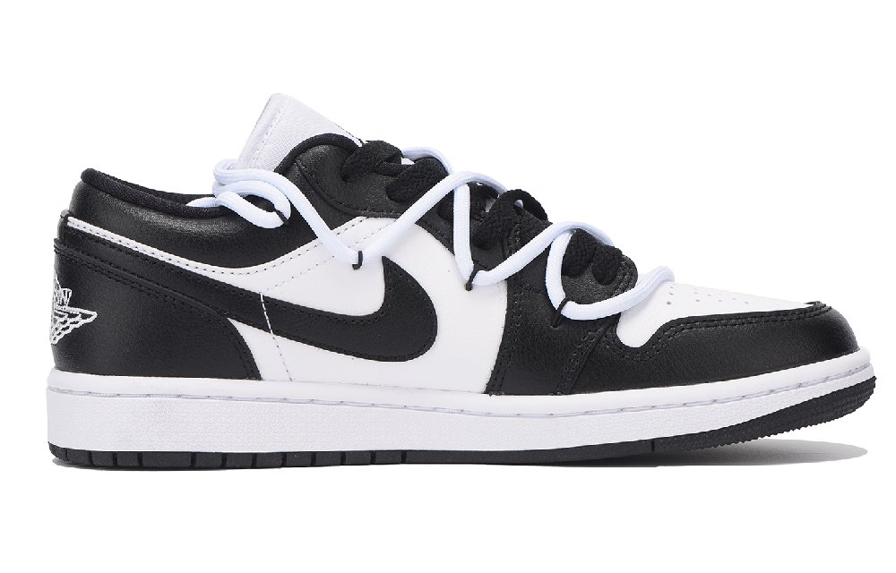 Jordan Air Jordan 1 Slip-Resistant Coverage Low-Top Vintage Basketball Shoes Women's Black White