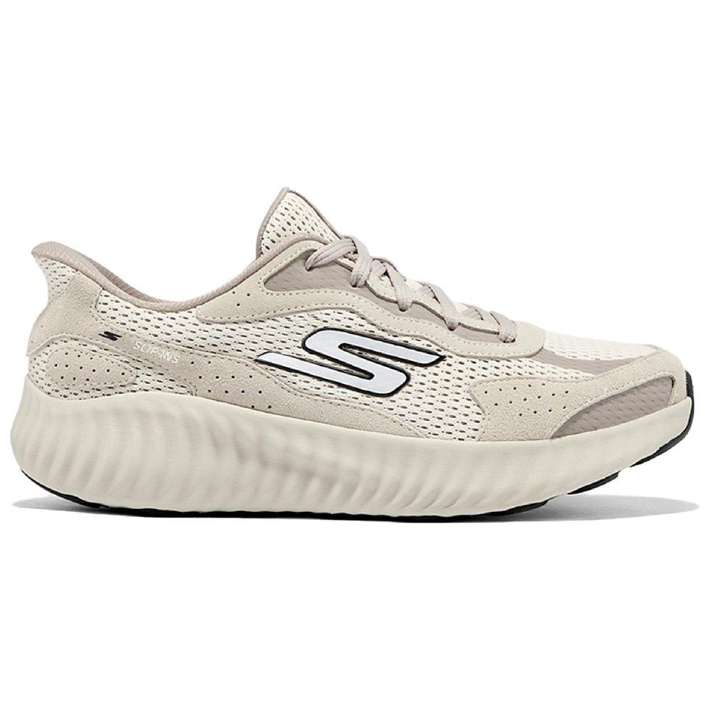 Skechers GO RUN NOW Abrasion Resistant Breathable Low top Running Shoes Men's Beige