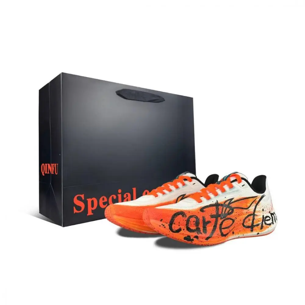 LiNing Red Hare 7 Shock Absorbers Slip Resistant Breathable Low top Casual Training Running Shoes Men's Orange Red
