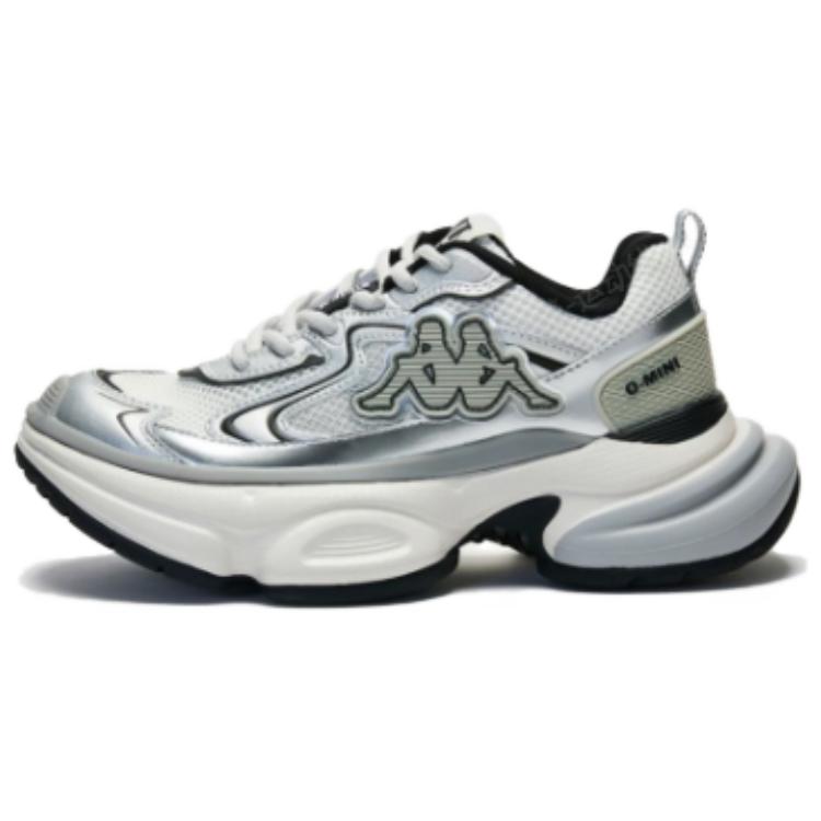 Kappa Cushioning Wear-Resistant Low-Top Casual Shoes Women's White Silver