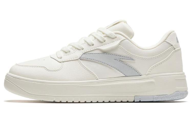 Anta Basic Life Collection Anti Slip Wear Resistant Low Top Skateboard Shoes Women's White Gray