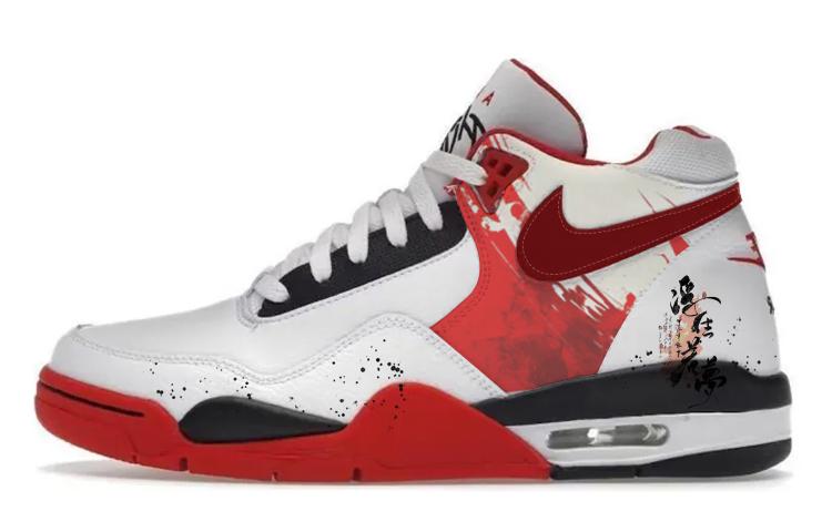 Nike Flight Legacy Red Dress Nichang Life Like A Dream High-Top Vintage Basketball Shoes Unisex Red White