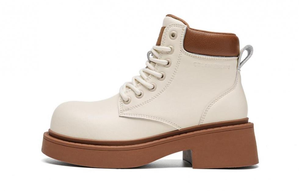 EBLAN Ankle-Length Martin Boot Women's Brown