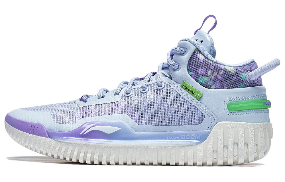 LiNing Badfive 3 Cushioning Anti-Slip And Wear-Resistant Low-Top Basketball Shoes Men's Blue Purple