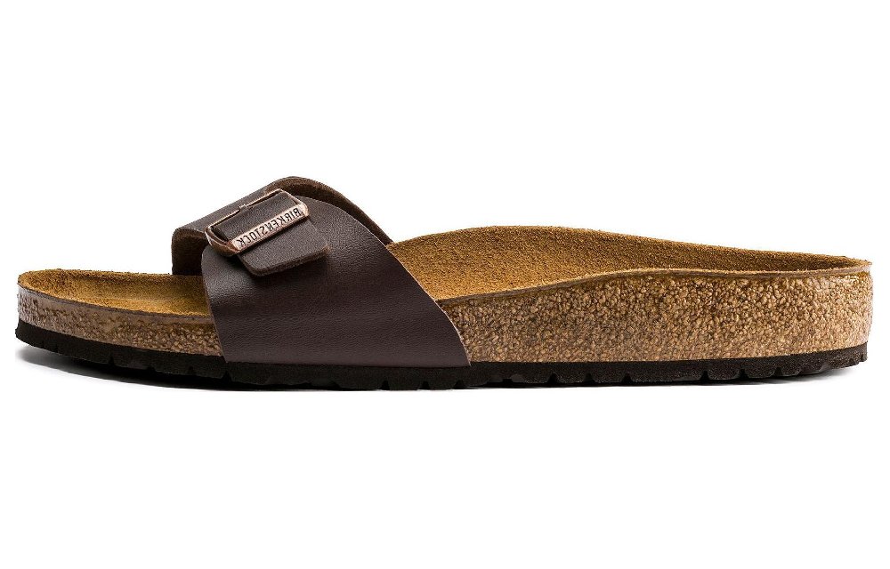 Birkenstock Slide Slippers Unisex Dark Brown Narrow Fit