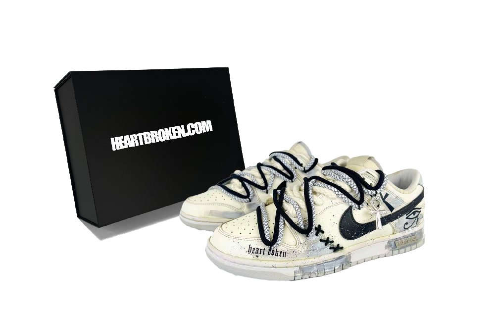 Nike Dunk Slip-Resistant Cushioning Wear-Resistant Impact-Resistant Low-Top Skateboard Shoes GS Beige Black