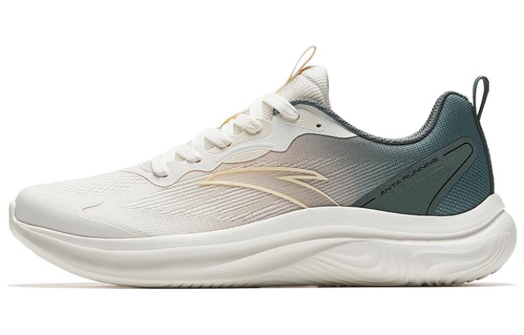 Anta Lingyun Anti Slip And Wear Resistant Lightweight Low Top Sprint Running Shoes Men's White Gray