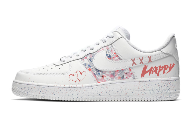 Nike Air Force 1 Low-Top Skateboard Shoes Men's Pure White