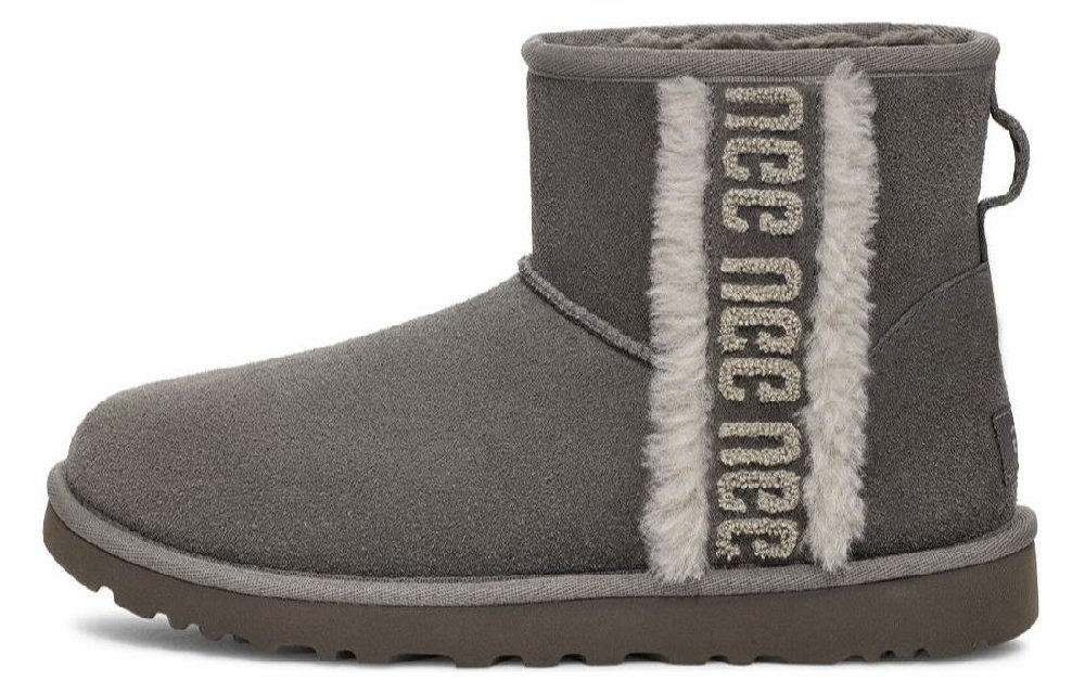 UGG Classic Mini Shearling Logo 'Charcoal' Women's