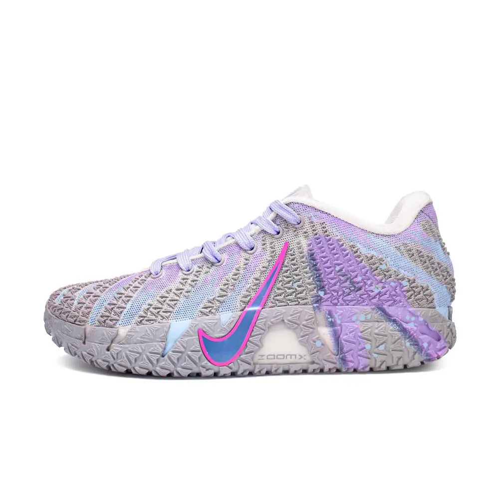 Nike Ja Morant 3 Abrasion Resistant Low top Basketball Shoes Unisex Purple Blue Gray