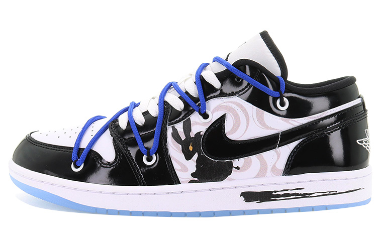 Jordan Air Jordan 1 Low-Top Vintage Basketball Shoes Men's White Black