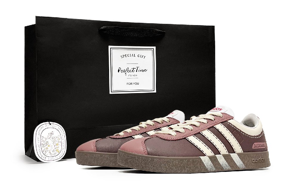 Adidas Neo VL Court 2.0 Low Top Skateboard Shoes Unisex Brown