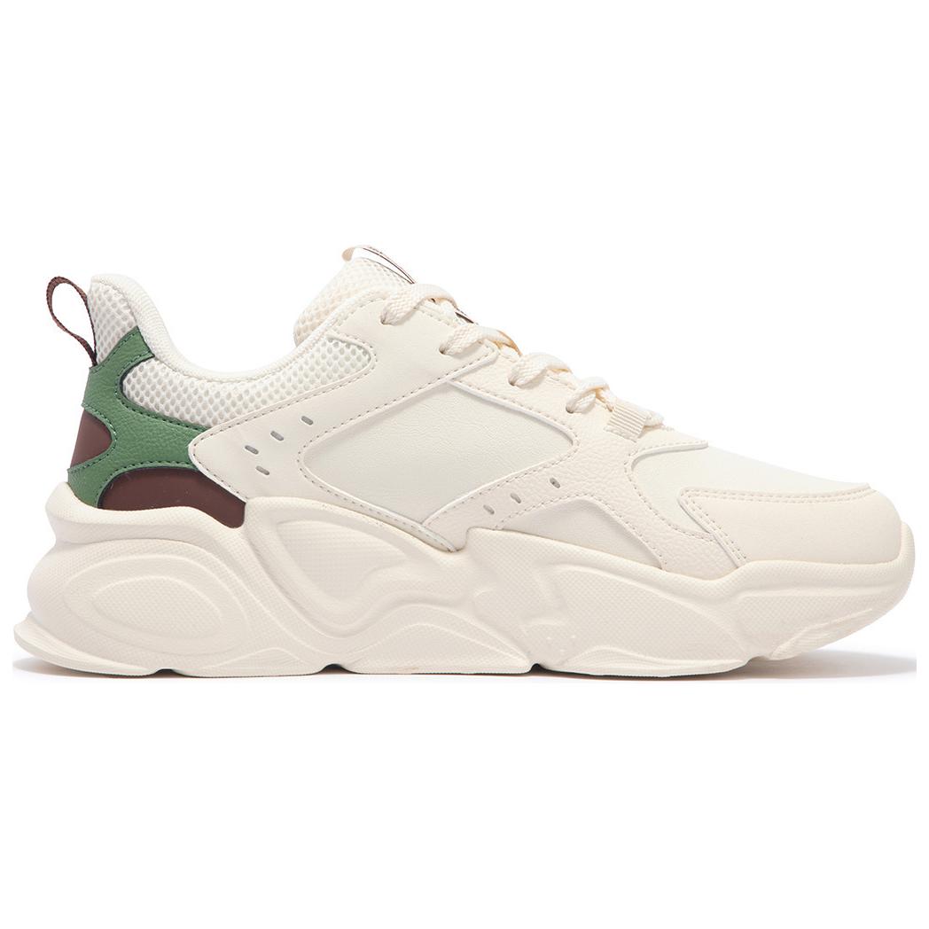361° Wear-Resistant Low-Top Running Shoes Women's Beige Green Red