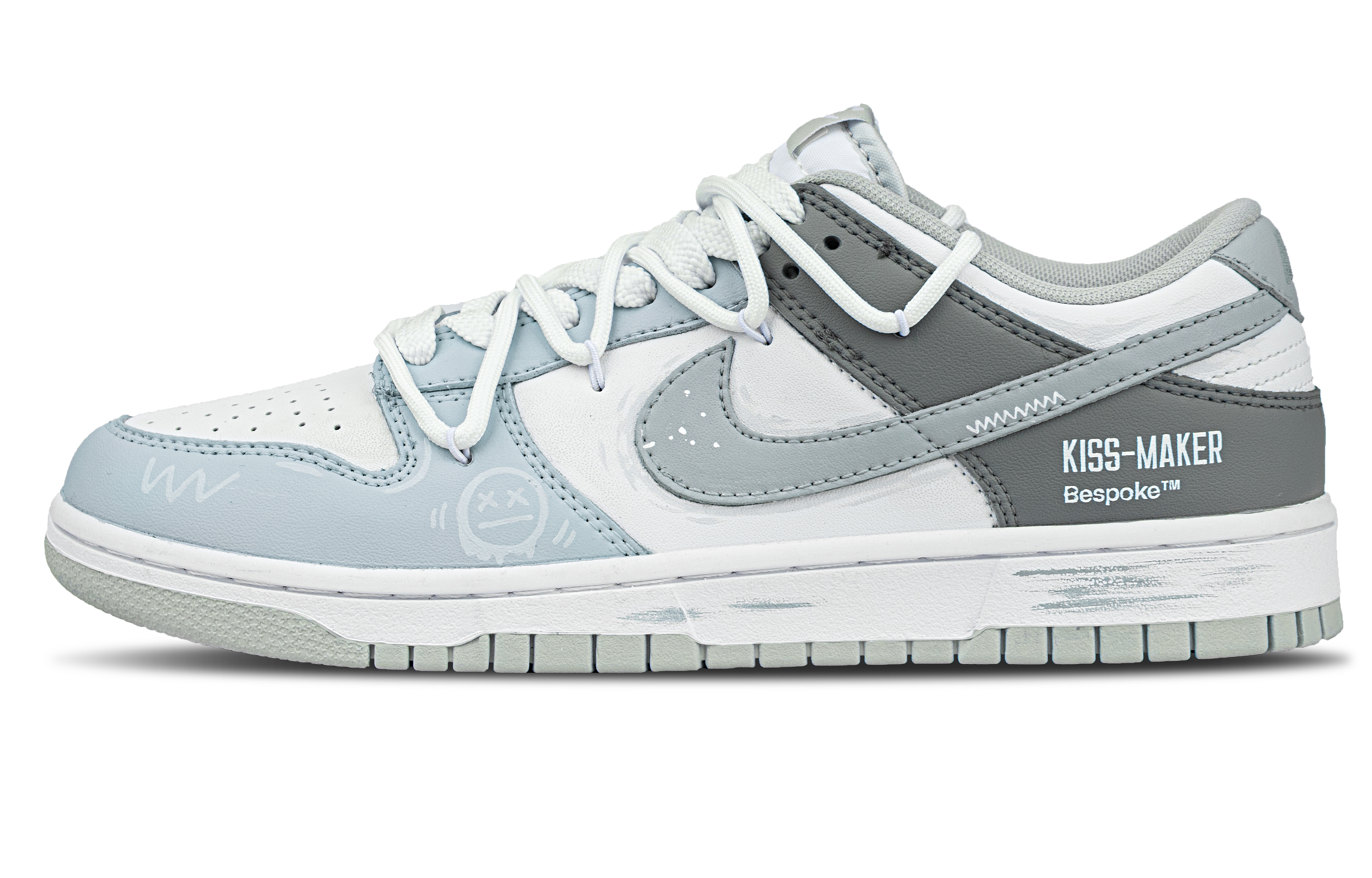 Nike Abrasion Resistant Low top [Custom Sneakers]Nike Dunk Kiss Maker Misty Island Ice Blue Box Edition Unisex Ice Blue