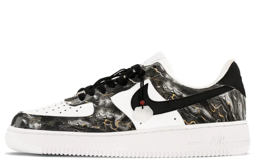 Nike Air Force 1 NikeAF1 Thermal Coverage Low Top Skateboard Shoes Men's Black White