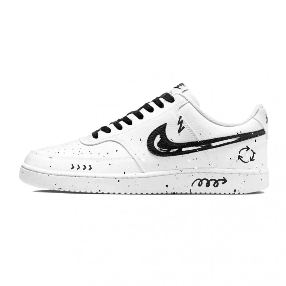 Nike Court Vision 1 Low Top Skateboard Shoes Men's White