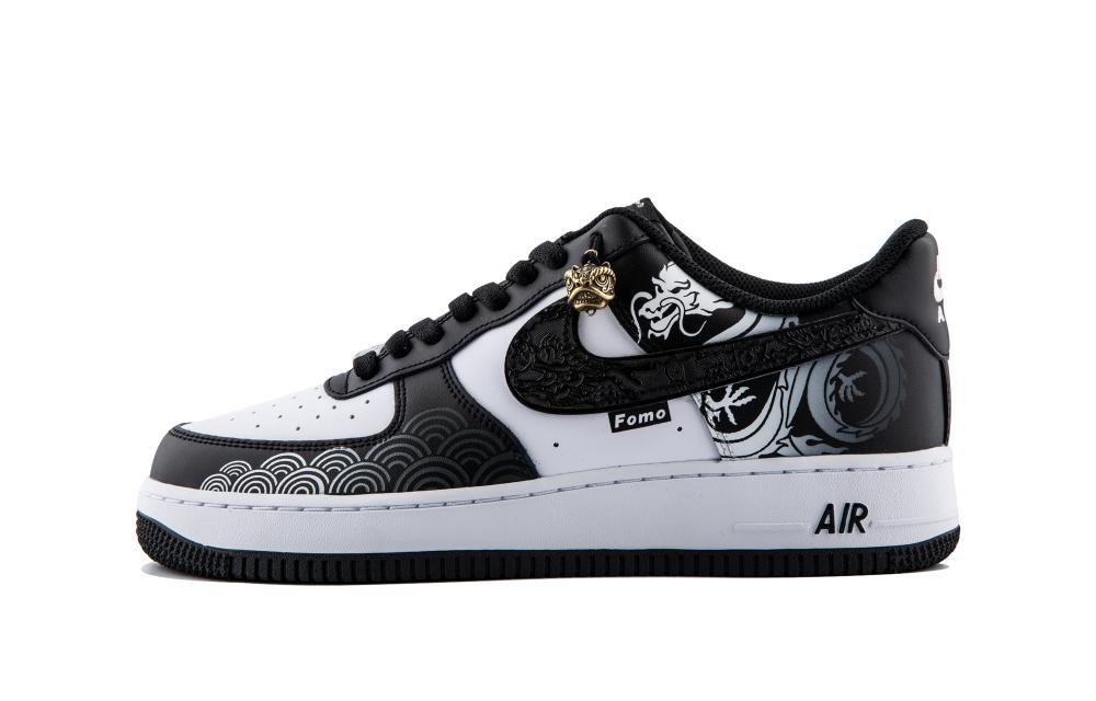 Nike Air Force 1 Fomo Anti-Slip And Wear-Resistant Lightweight Low-Top Skateboard Shoes Unisex Black White