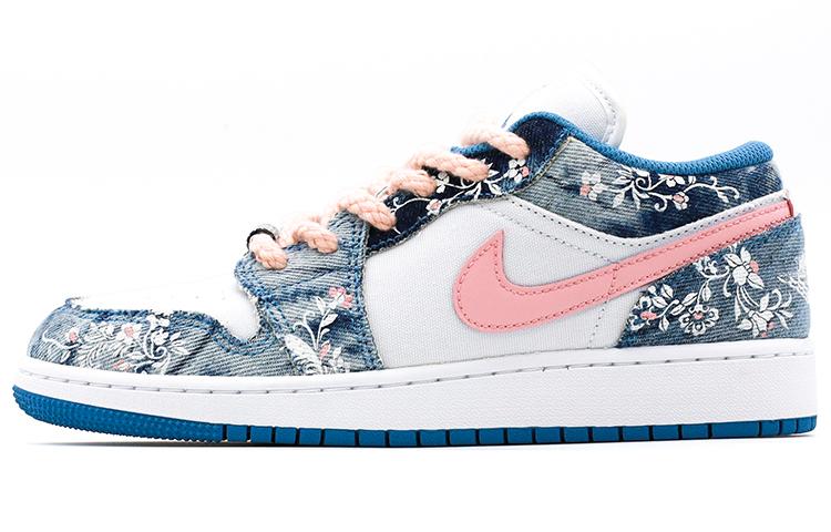 Jordan Air Jordan 1 Low Vintage Basketball Shoes GS White Blue