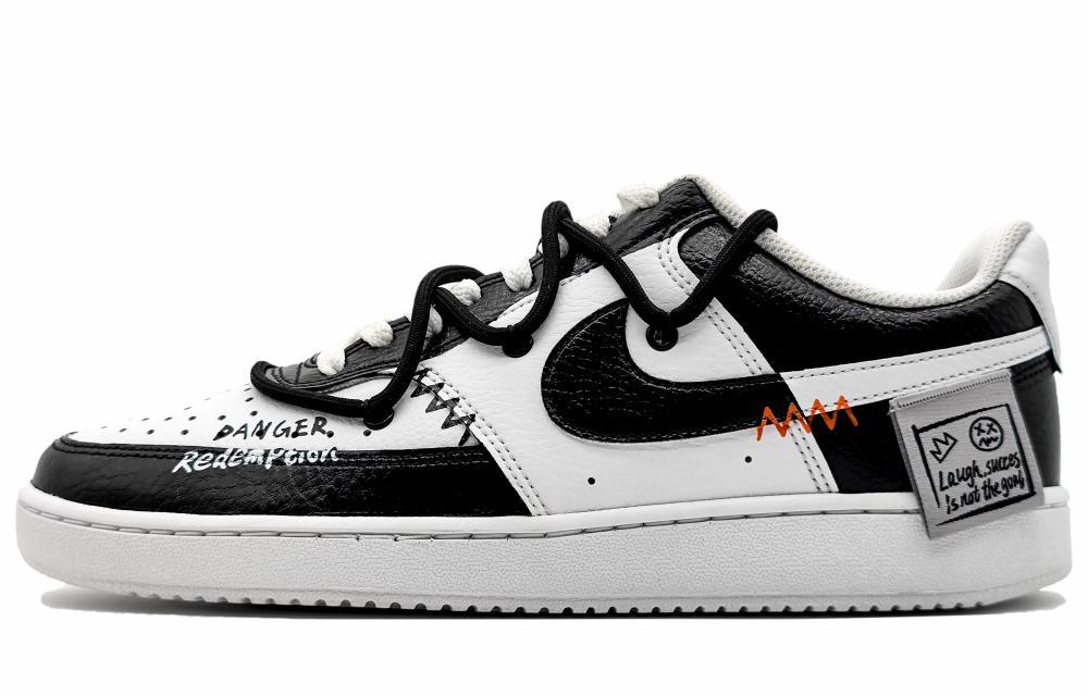 Nike Court Vision 1 Skateboard Shoes Women's Low-Top Black/White