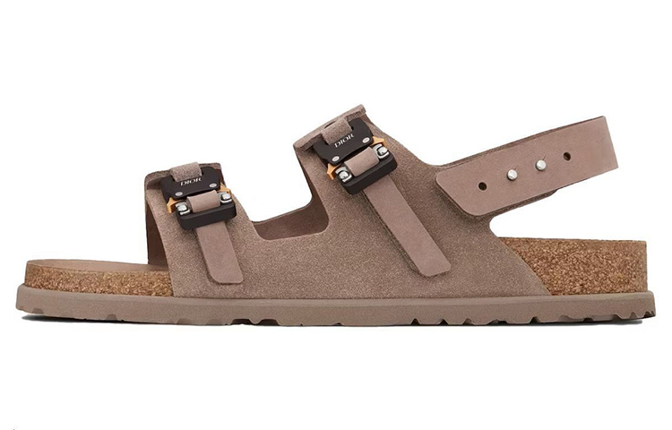 DIOR By Birkenstock Milano Sandal Brown Nubuck Calfskin