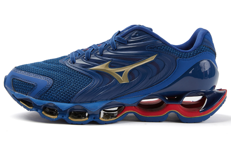 Mizuno Wave Prophecy 12S 'Dark Blue Gold Wine Red'