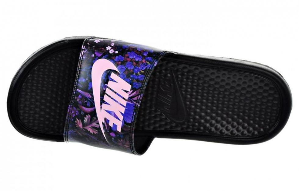 Nike Benassi Jdi Print Floral Women's 'Black Purple' Women's купить в интернет-магазине Yoocart с быстрой доставкой по России.