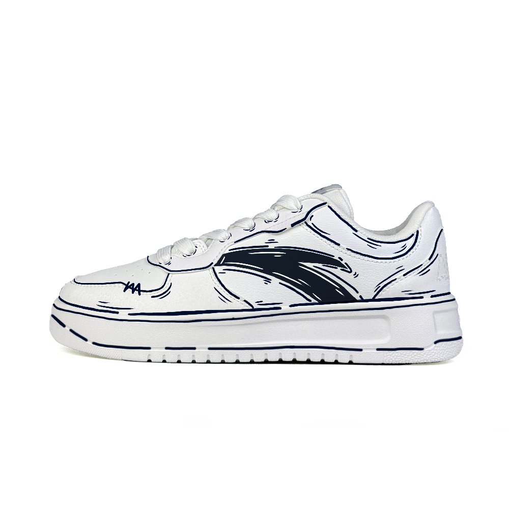 Anta Relaxed Anti Slip Wear Resistant Low Top Skateboard Shoes Unisex White