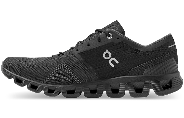 On Running Cloud X Black Asphalt Grey