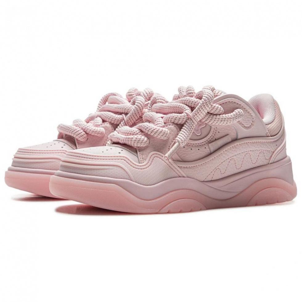 LiNing Zhi Cheng 2.0 Cushioning Breathable Height Increasing Low Top Skateboard Shoes Women's Pink купить в интернет-магазине Yoocart с быстрой доставкой по России.