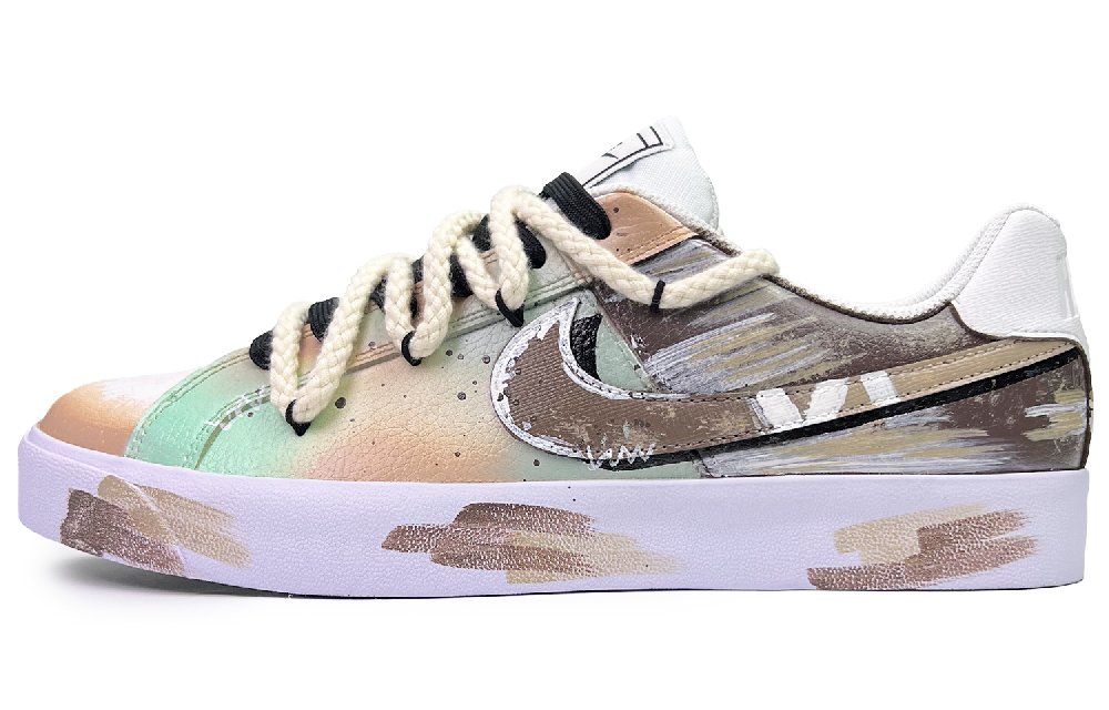Nike Court Royale Tale Forest Shadow Low-Top Skateboard Shoes Unisex Brown Green