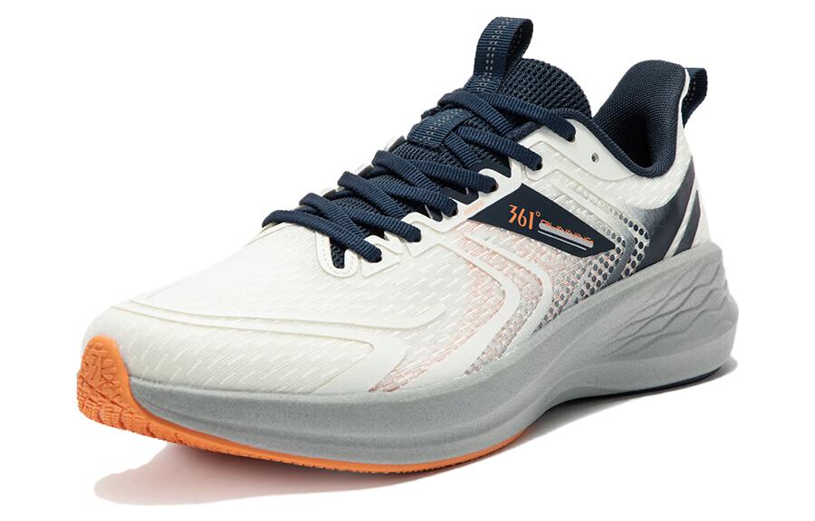 361° QU!KFOAM Cushioning Anti-Slip And Wear-Resistant Low-Top Running Shoes Men's White Blue