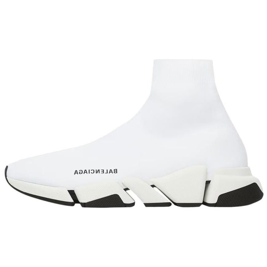 Balenciaga Speed 2.0 High Top Casual Shoes Men's White