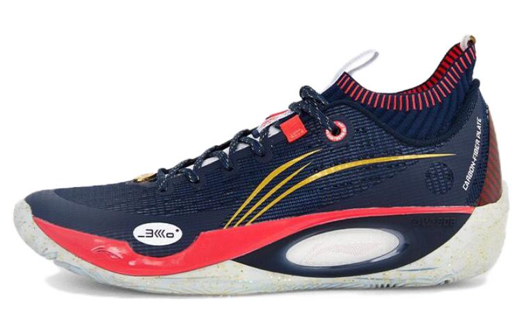 LiNing Wade 808 Ultra Cushioning Anti-Slip And Wear-Resistant Low-Top Basketball Shoes Men's Blue Red