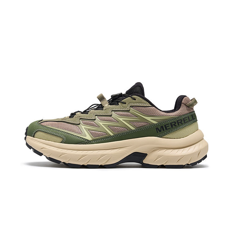 MERRELL FREE STRIDE LITE Abrasion Resistant Low Top Hiking Shoes Men's Army Green Gray