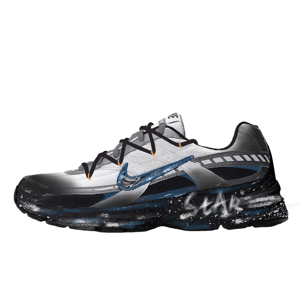 Nike Initiator Breathable Low Top City Commute Running Shoes Unisex Black Blue