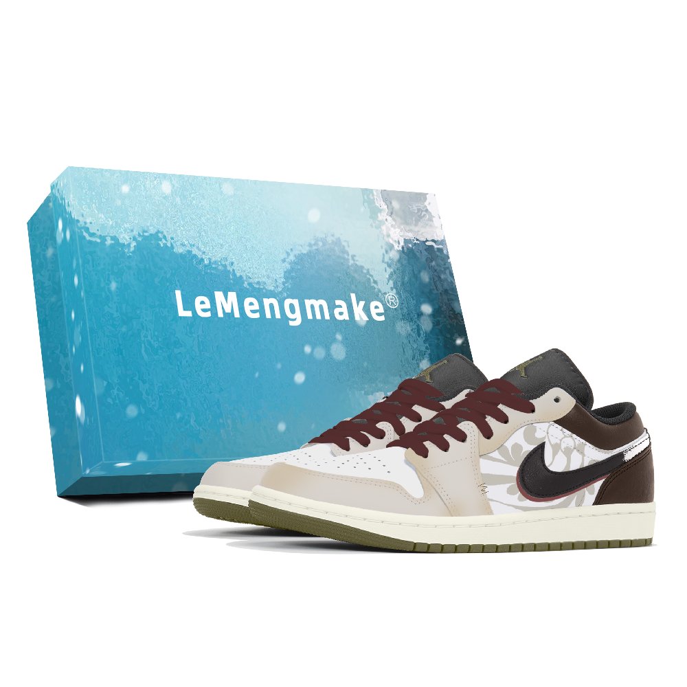 Jordan Air Jordan 1 Wear-resistant And Lightweight Low-Top Vintage Basketball Shoes Unisex White